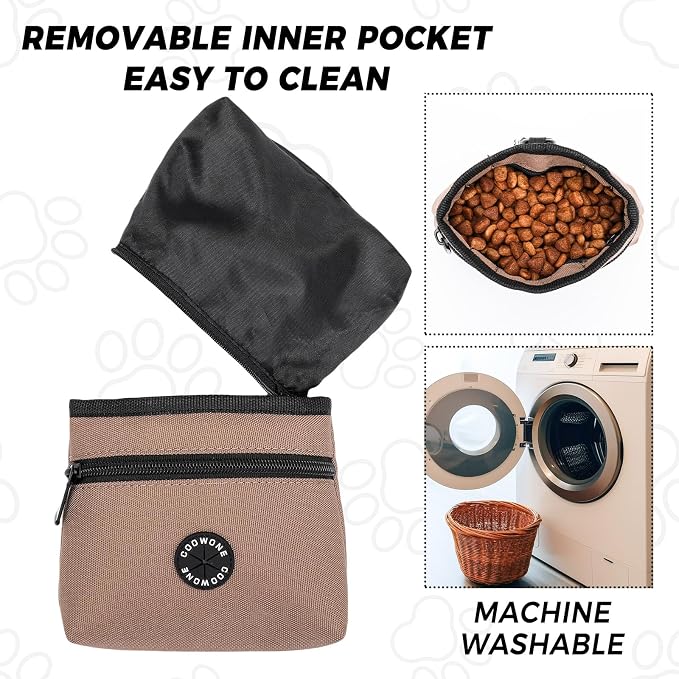 COOWONE Dog Treat Pouch with Pet Training Clicker, Detachable Dog Puppy - Image 6