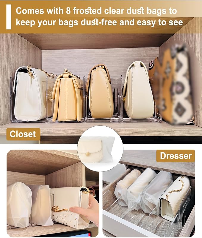2-Pack Purse Organizers for Closet - Image 2