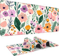 Large Mouse Pad, Floral Garden Desk Mat, Extended Gaming Mouse Pad by THISFIND