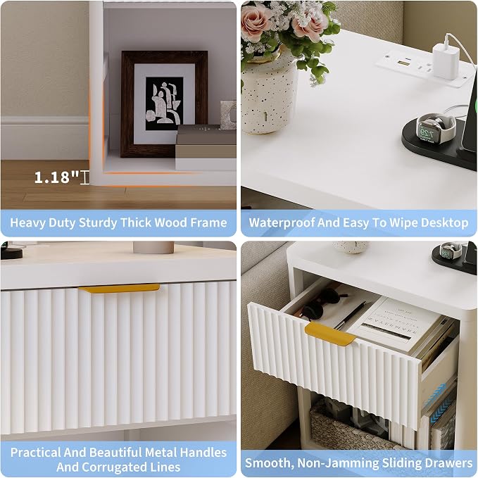 Fluted Nightstand Set of 2 - Image 7