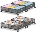 Under Bed Storage with Wheels, Rolling Under Bed Storage Bins by ABCASTER