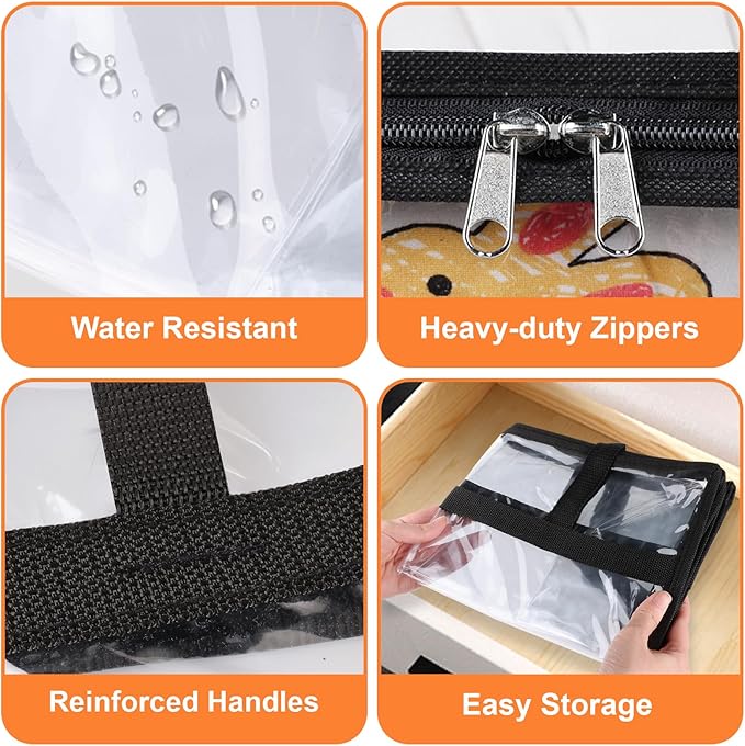 4 Pack Storage Bags, 40L Foldable Moving & Packing Bags - Image 5