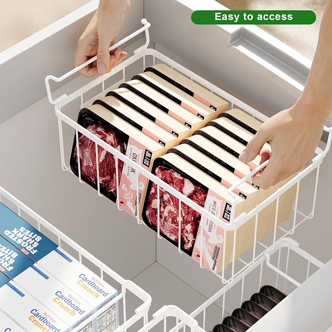 Freezer Organizer Bins -8 Pack Stackable Chest Freezer Organizer Baskets - Image 2