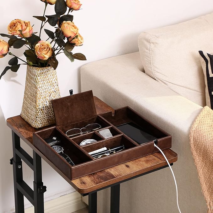 BEWISHOME Valet Tray for Men Dresser Organizer Nightstand Organizer Desktop - Image 5