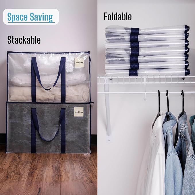 VENO 4 Pack Moving Bags and Large Christmas Decoration Storage Bins - Image 8