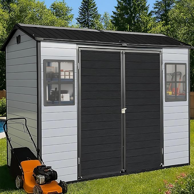 8x4ft Resin Outdoor Storage Shed by Zolyndo