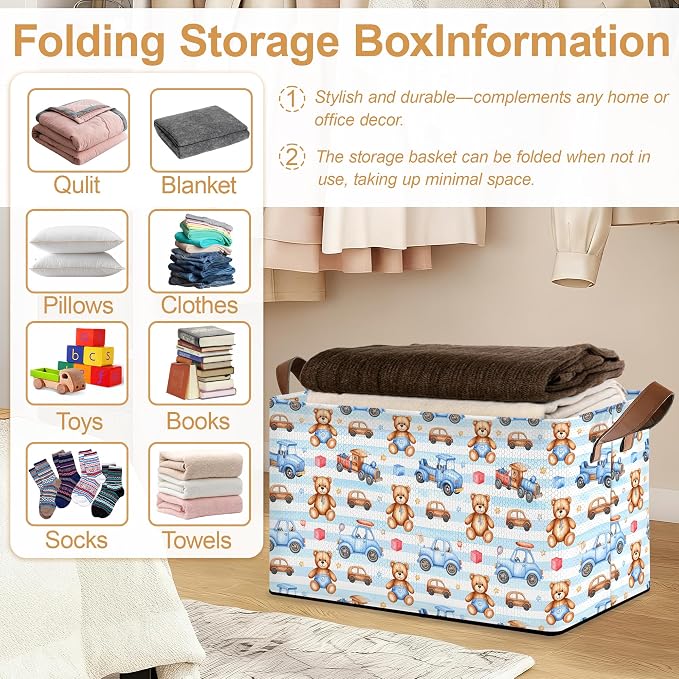 32L Large Storage Bins with Handles, Basket Organizer - Image 5
