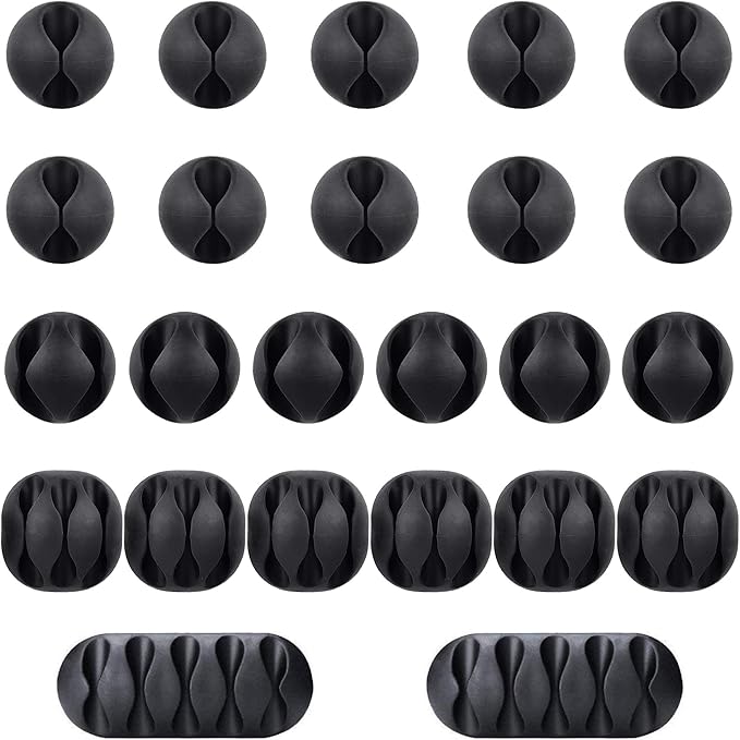 BEADNOVA Cable Clips Cord Organizer Cable Management Wire Cord Holder 24 Pcs by BEADNOVA