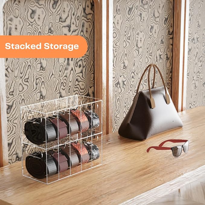 Acrylic Belt Organizer Holder for Closet - Image 4