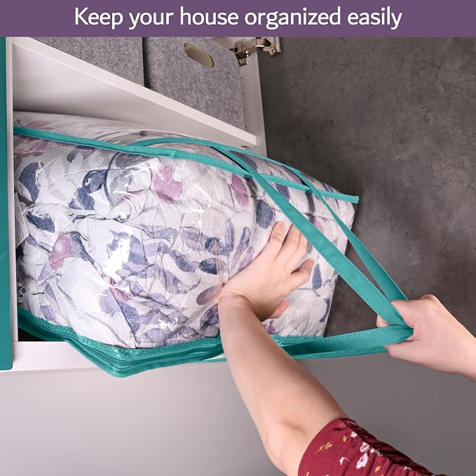 Clear Vinyl Zippered Storage Bags 40L Sturdy Storage Bags - Image 5