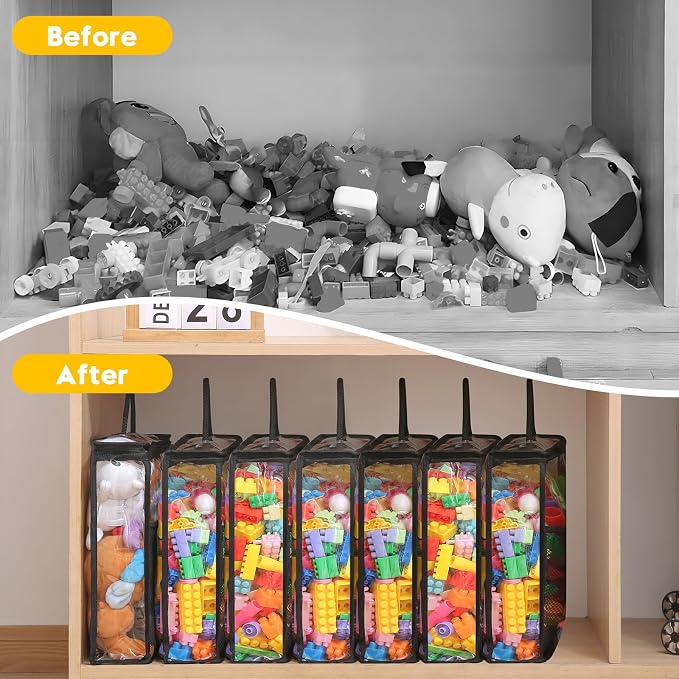 10 PCS Clear Zippered Toy Storage Bags - Image 2