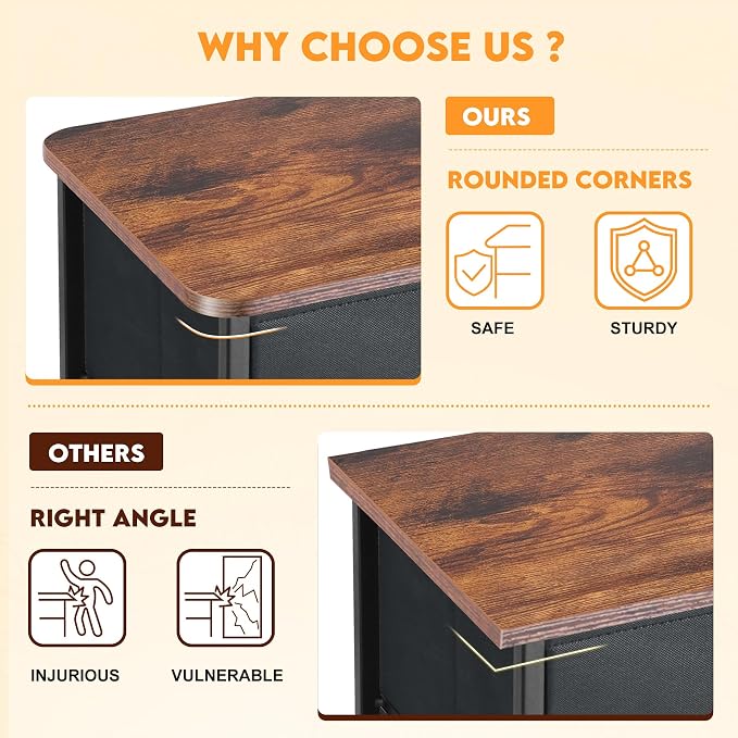 Curved Profile Dresser for Bedroom, Chest of Drawers, 10 Storage Drawers - Image 4