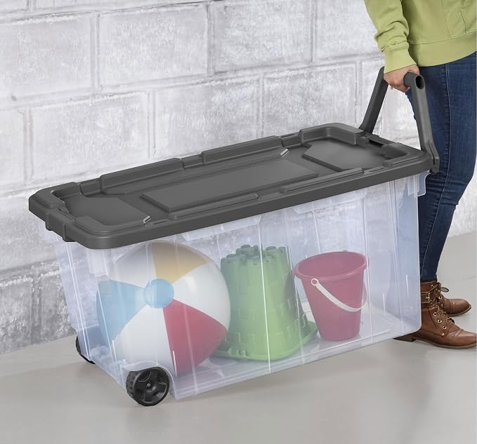 160 Qt Durable Clear Storage Box, Storage Bins - Image 2