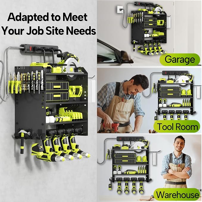 4 Layer Heavy Duty Power Tool Organizer Wall Mount - Image 8
