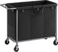 SONGMICS Laundry Basket with Wheels, 3-Section Rolling Laundry Hamper, 52.8 by SONGMICSbySONGMICSHOME