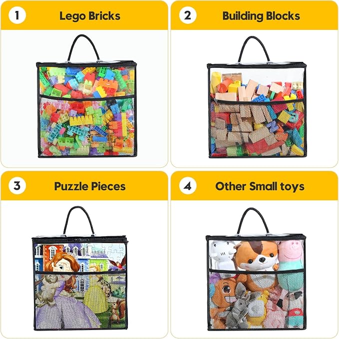 10 PCS Clear Zippered Toy Storage Bags - Image 5