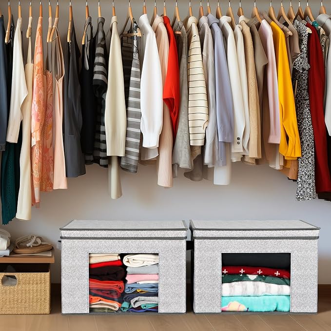 Univivi Foldable Fabric Storage Boxes Large Storage Bins - Image 6