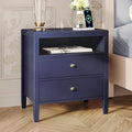 Huuger Nightstand with Charging Station, Bed Side Table by Huuger