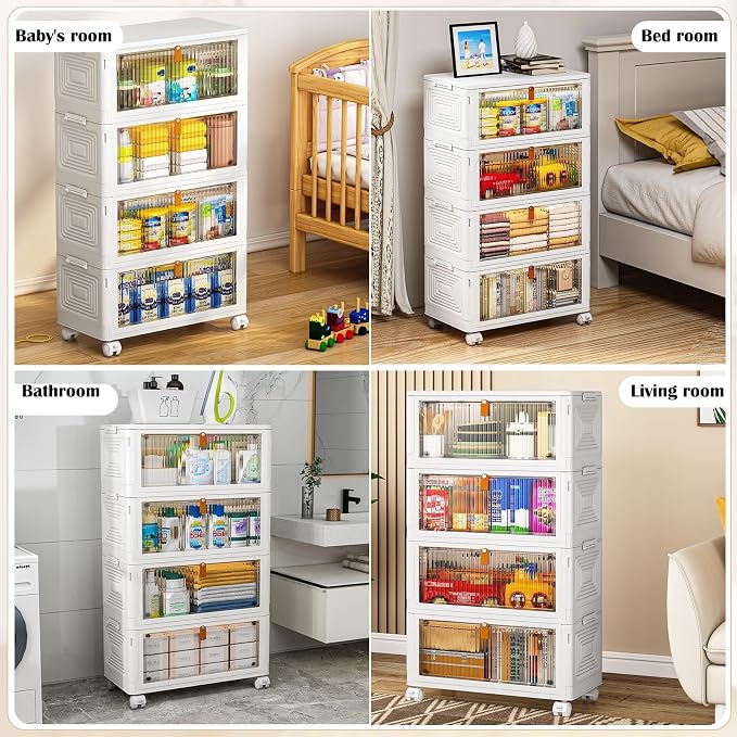 4 Tier Plastic Storage Bins - Image 2