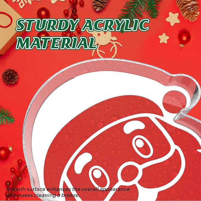 11" Christmas Elk Charcuterie Boards, Acrylic Reusable Serving Tray - Image 3