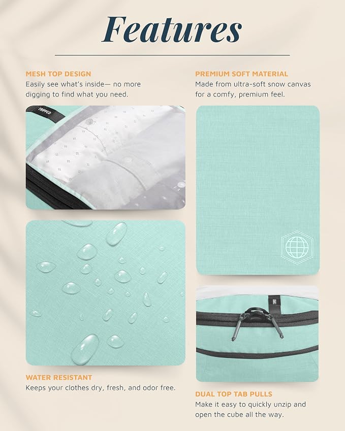 Compression Packing Cubes for Travel by TRIPPED – 6-Piece Premium Set - Image 7