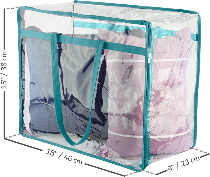 Clear Vinyl Zippered Storage Bags 40L Sturdy Storage Bags - Image 3