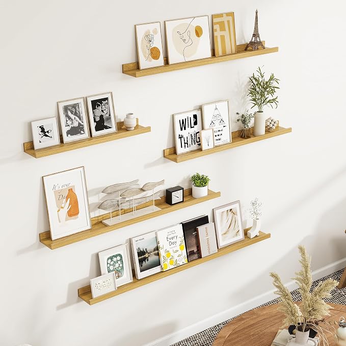 Fun Memories Picture Ledge Shelf, Floating Shelves Set of 4, 32 Inch Picture - Image 2