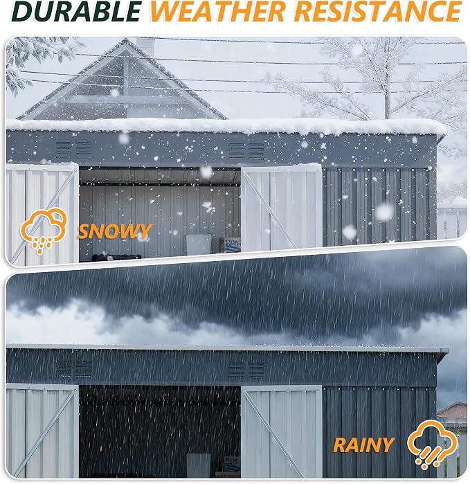 Large Outdoor Storage Shed, Utility Tool Shed - Image 7