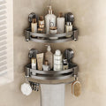 VOLPONE Shower Caddy Suction Cup, 2 Pack Corner Shower Shelves No Drilling by VOLPONE