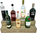 Tiered Bottle Shelf | 2 Tier Liquor Bottle Display | Bar Organization | by Unknown