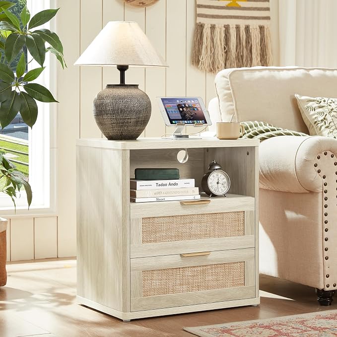 LEYAOYAO Rattan Nightstands Set of 2 - Image 2