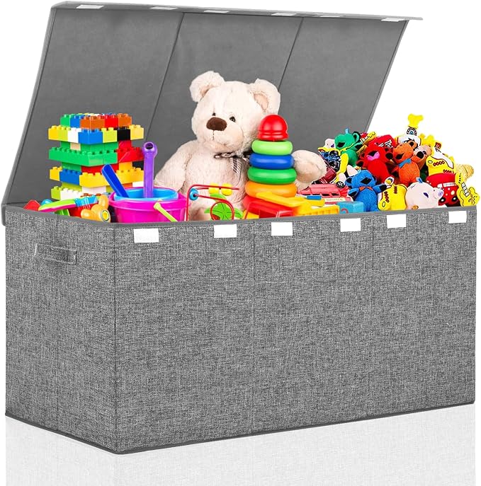 Extra Large Toy Box 167L, Sturdy Toy Storage Chest Organizer Bin Baskets by popoly