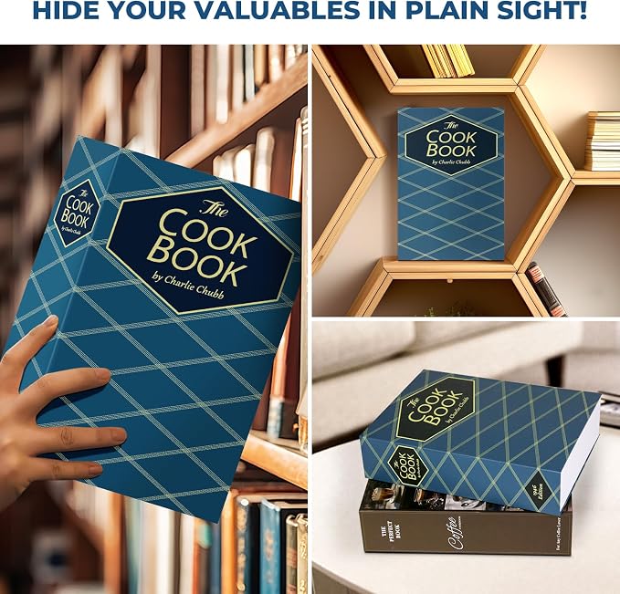Book Safe with Combination Lock, Hidden Safe with Fireproof Bag, Secret - Image 6