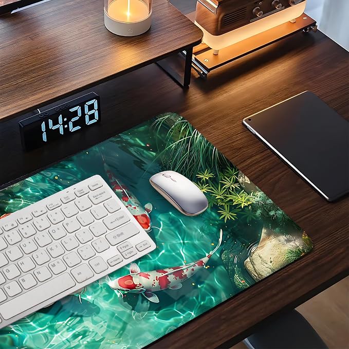 Large Mouse Pad Koi Fish Desk Mat, Extended Gaming Mouse Pad - Image 8