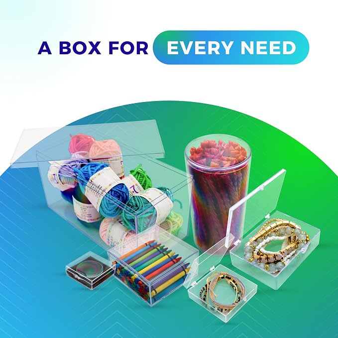 10 Pack Clear Acrylic Card Storage Boxes - Image 8