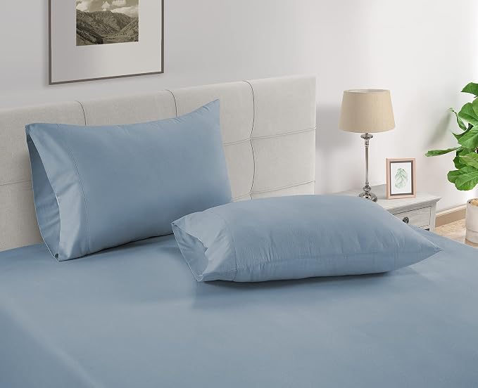 LANE LINEN Pillow Case Covers King Set of 2 100% Egyptian Cotton Sateen Soft - Image 2