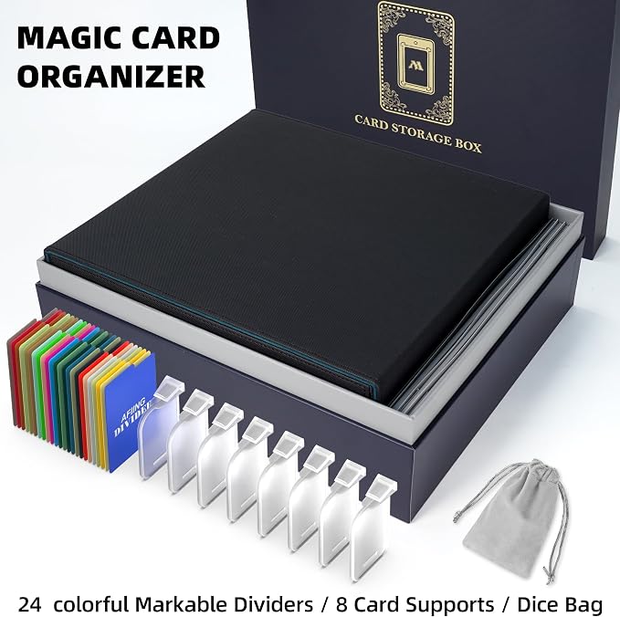 AFIING Trading Card Storage Box 6000+ Capacity – DIY Toploader Case w/ 24 - Image 5