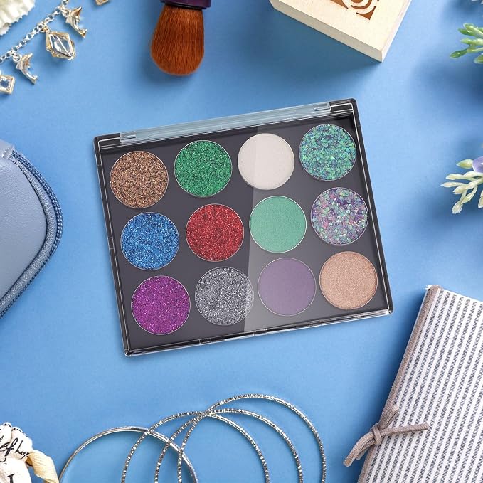 Magnetic Makeup Palette with Clear Top, 5 Pack Empty Eyeshadow Palettes depots - Image 4