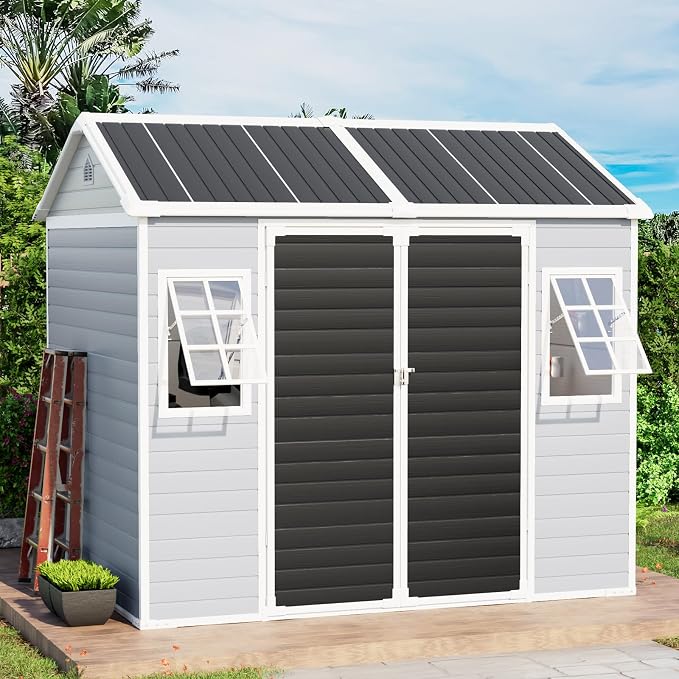 6x8 FT Plastic Storage Sheds Outdoor by RichFire