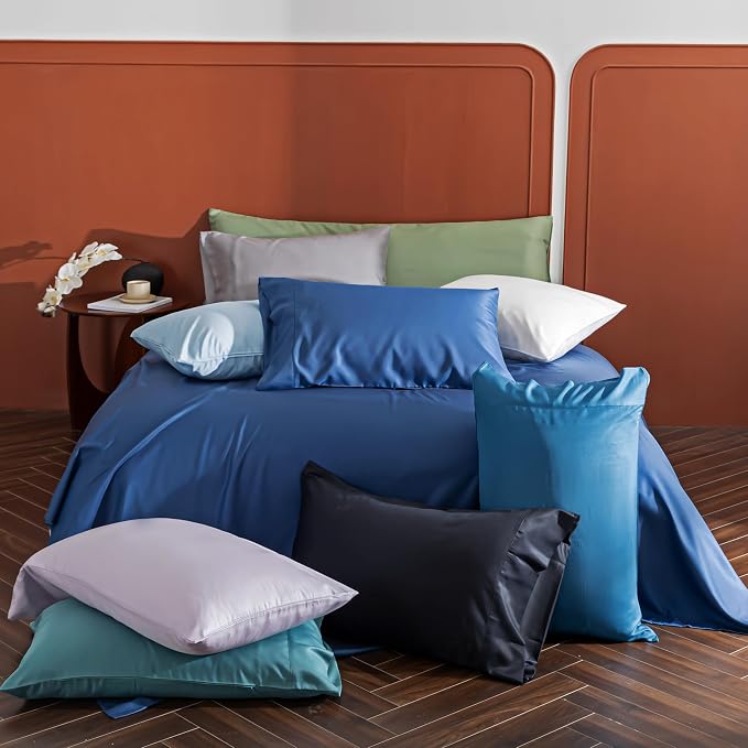 TELUS Pillow Cases Standard Size 2 Pack, Bamboo Rayon Cooling Pillowcases - Image 7