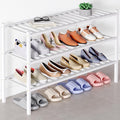 Smiry Bamboo Shoe Rack for Closet, 3 Tier Long Wooden Stackable Shoe Organizer by Smiry