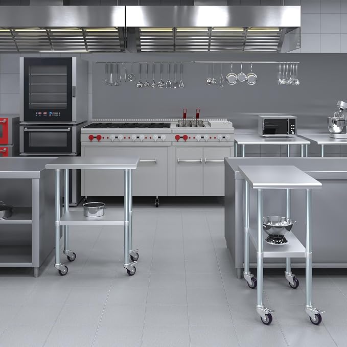 AmGood 18" Long x 30" Deep Stainless Steel Table - Image 5