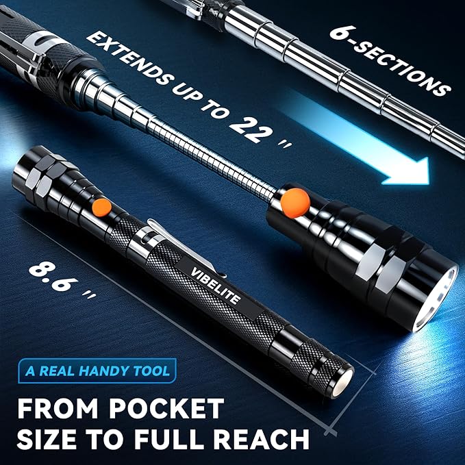 VIBELITE Extendable Magnetic Flashlight - Image 2