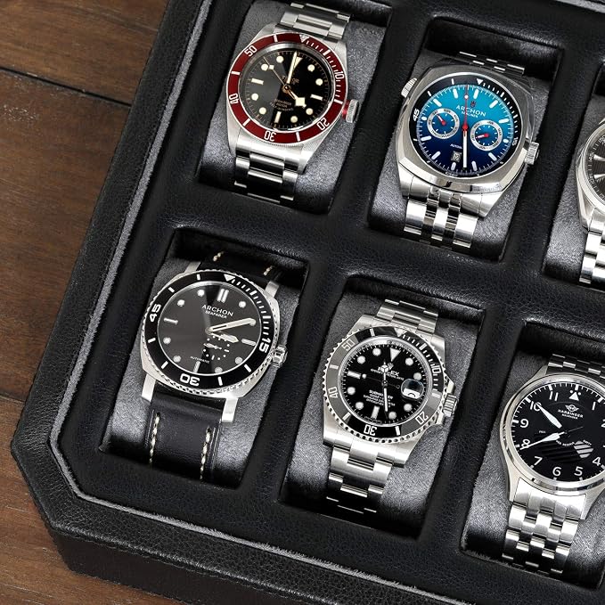 ROTHWELL 12 Slot Leather Watch Box - Image 5