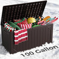 100 Gallon Outdoor Storage Box, Weatherproof Deck Box by HomePage