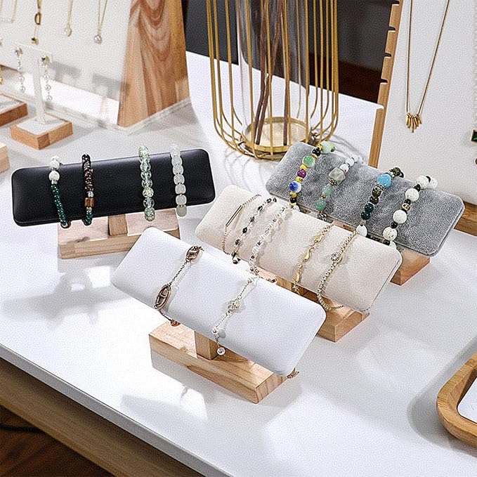 Wooden Watches Display tower Base Watch Necklace Bracelet Organizer Rack Bangle - Image 2