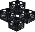 Ramtuff 4 Pack Storage Milk Crate, Durable Plastic Home Organizers, Stackable by Ramtuff