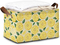 Lemon Storage Bin with Handles, Basket Storage Organizer by Oeaskly