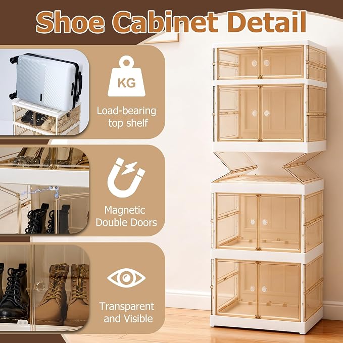 MGWILL Foldable Shoe Rack, Purse Organizers - Image 4