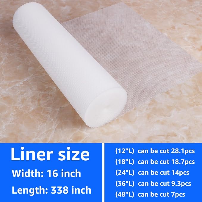Shelf Liner Clear 16-inch Wide: Non-Adhesive Kitchen Cabinets Liners - Image 9
